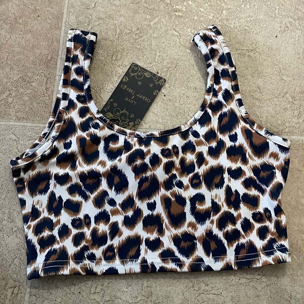 Cheetah print sports bra